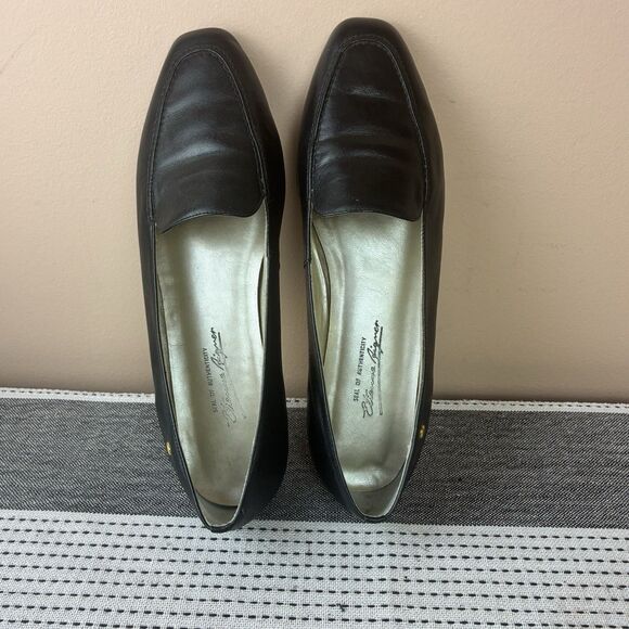 Etienne Aigner Freedom Women’s Black Leather Slip On Loafer Shoes Size 8M - Picture 6 of 8